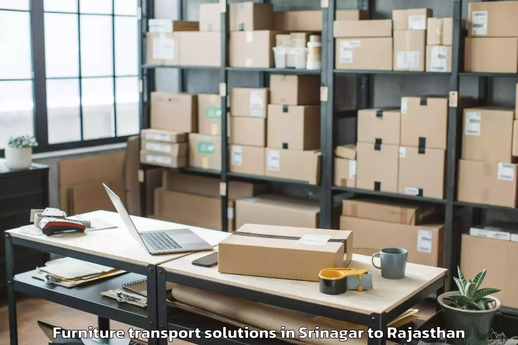 Efficient Srinagar to Mathania Furniture Transport Solutions